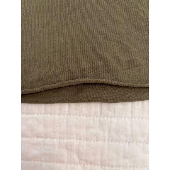 Free People X Sandrine Rose The Vintage Crew Olive Drab The Outsider TShirt Sz M - Picture 9 of 14